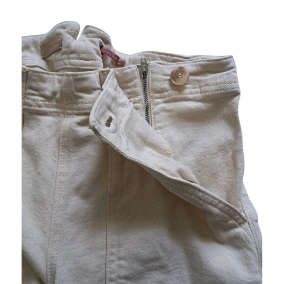 Pilcro The Kit High Rise Cream Wide Leg Jeans Anthropologie - Picture 5 of 14